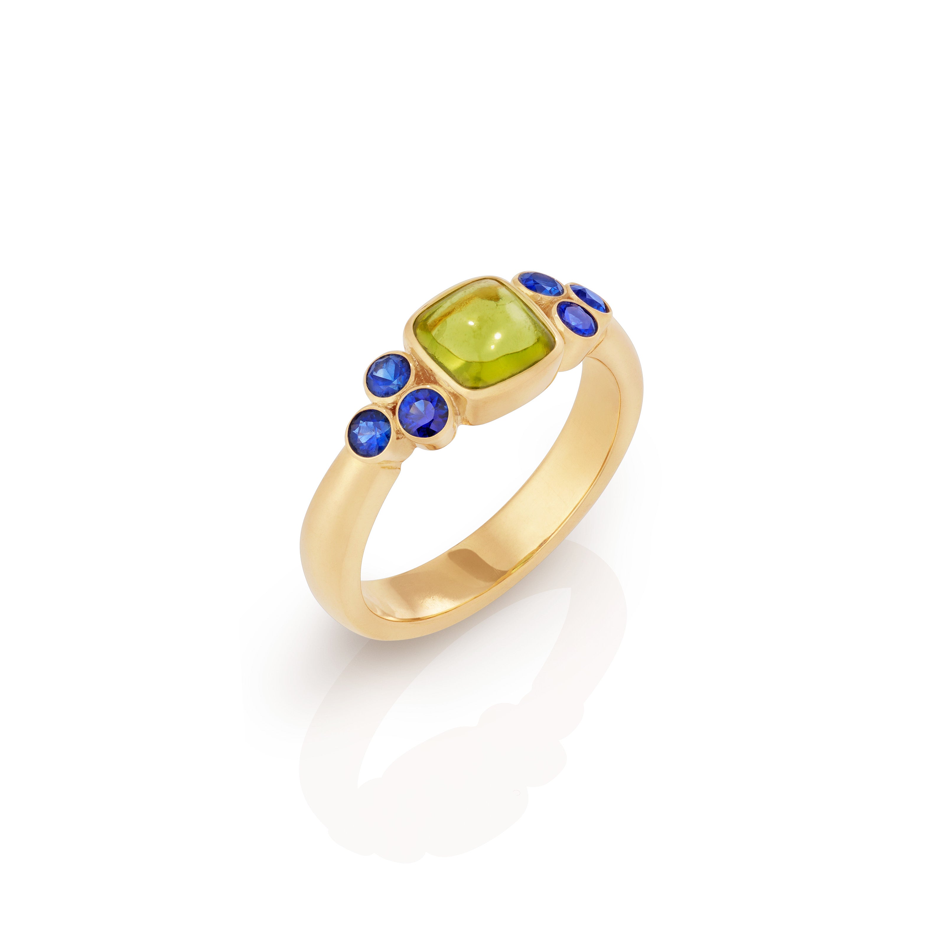 Nora Peridot & Blue faceted Sapphires