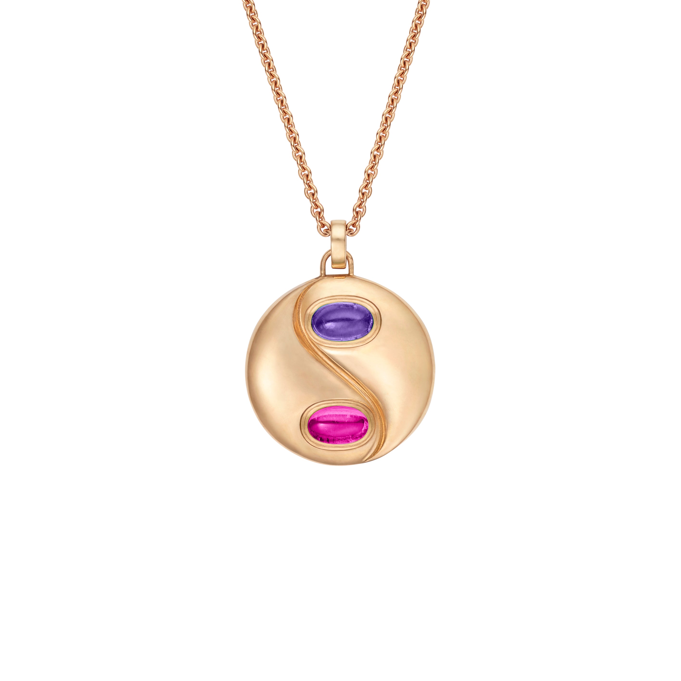 Pendant Beatrice Passion (Tourmaline Pink and Amethyst)