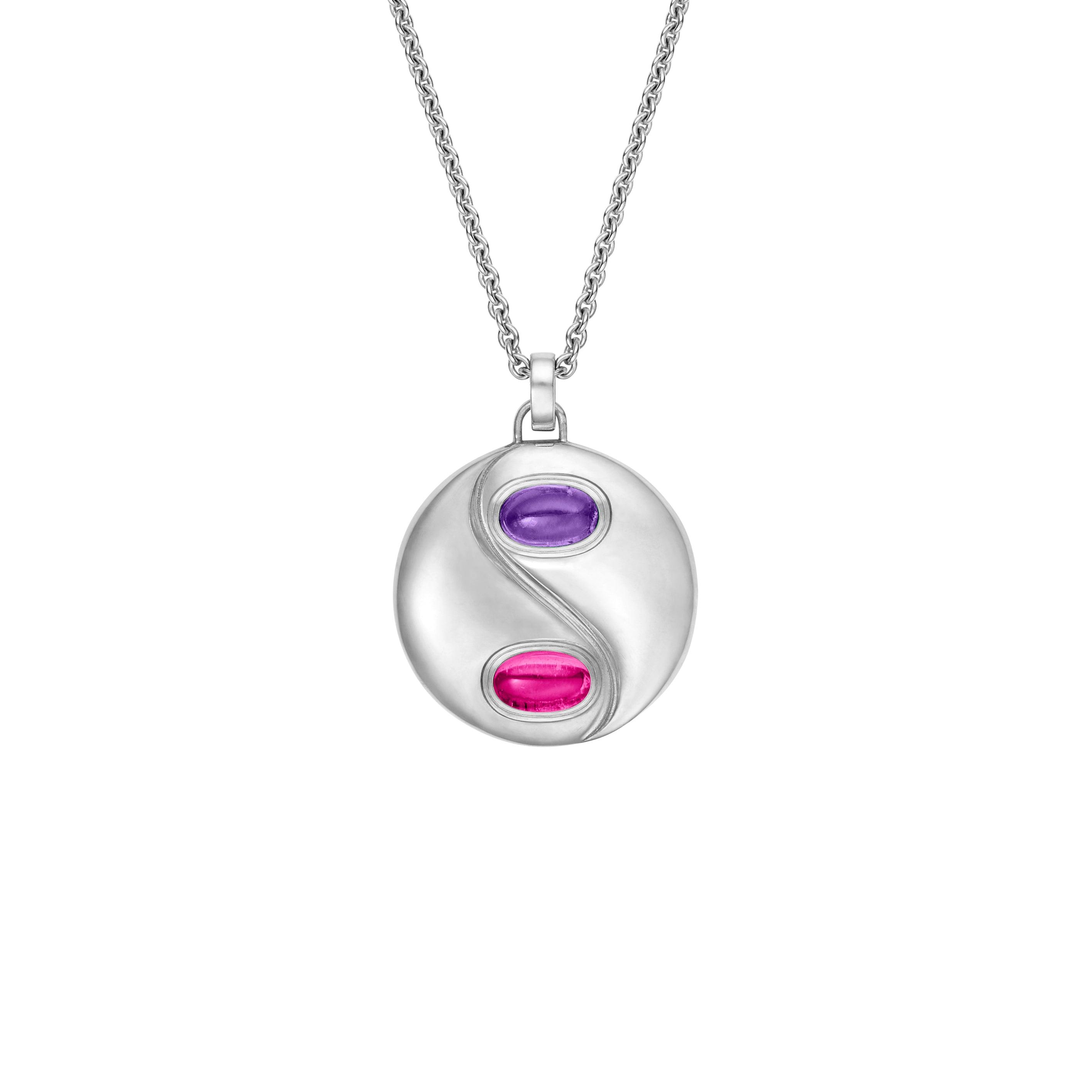 Pendant Beatrice Passion (Tourmaline Pink and Amethyst)