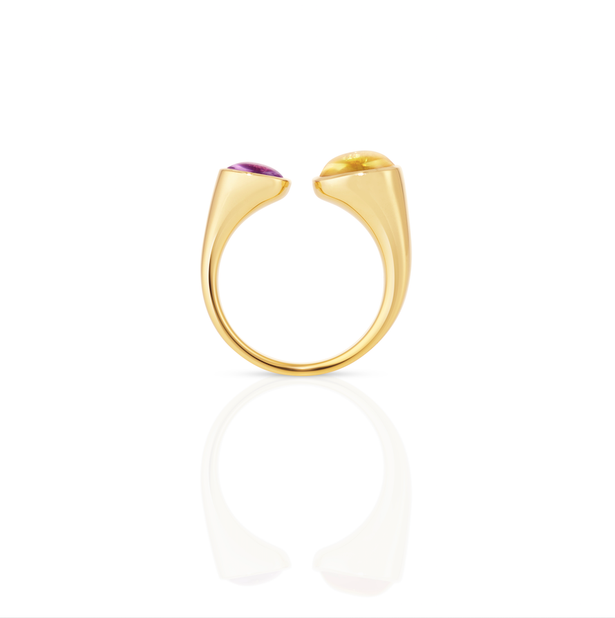 Anna Grace (Amethyst and Citrine) Yellow Gold