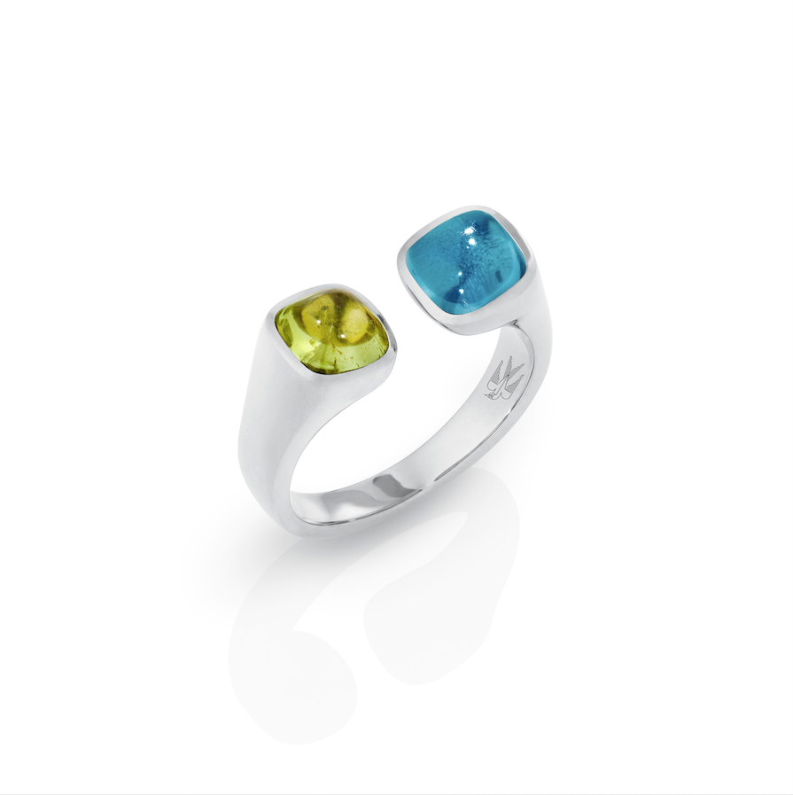 Isabelle Hope (Topaz and Peridot) White Gold