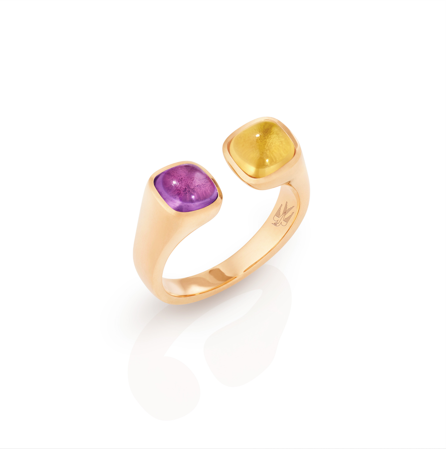 Isabelle Grace (Amethyst and Citrine) Rose Gold