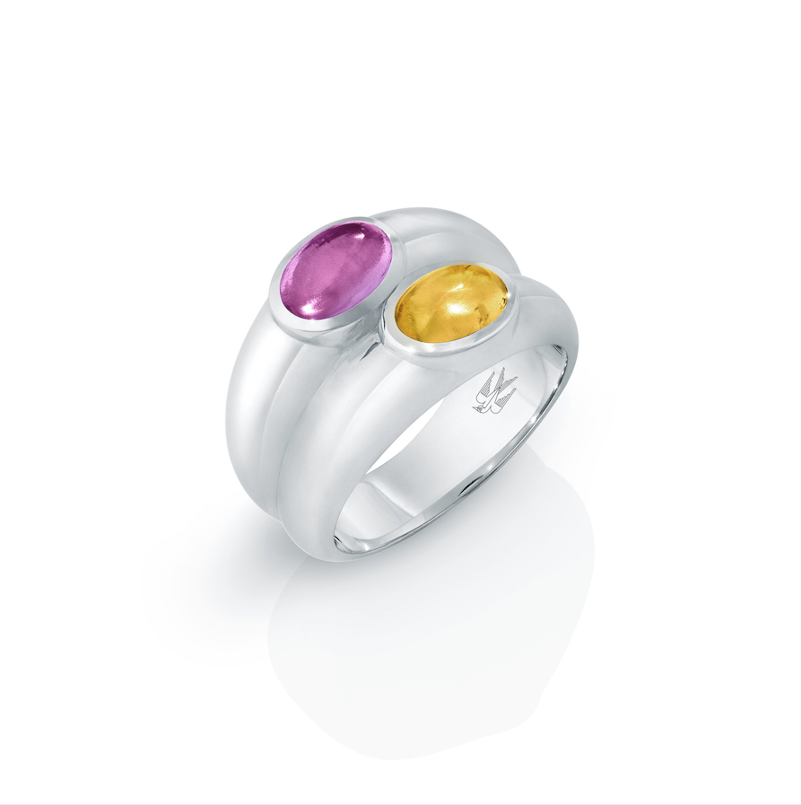 Charles Grace (Amethyst and Citrine) White Gold