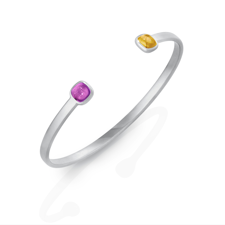 Theresa Grace (Amethyst and Citrine) White Gold