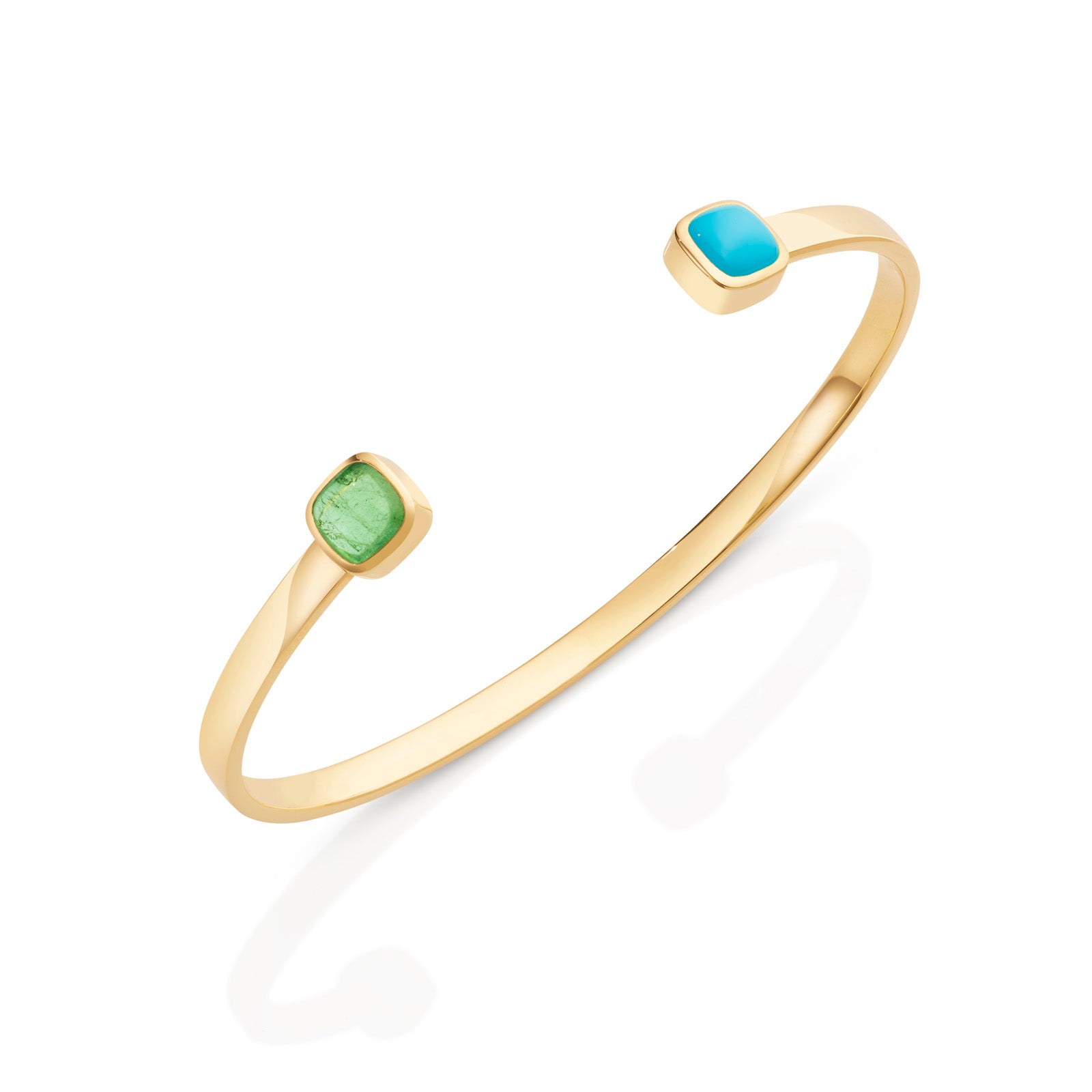Theresa Harmony (Tourmaline pink and Mandarin Garnet) Yellow Gold