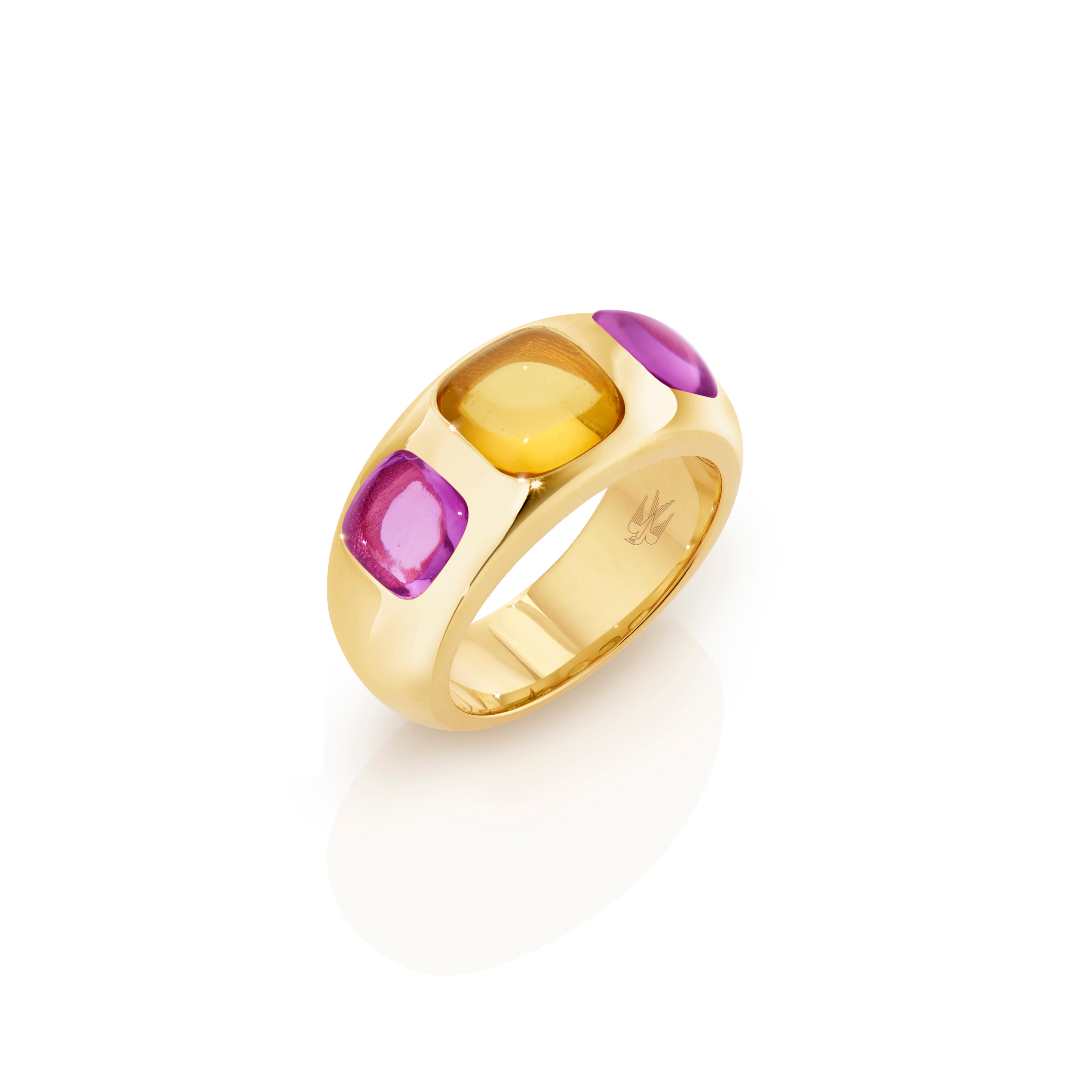 Valerie Grace (Amethyst and Citrine) Yellow Gold