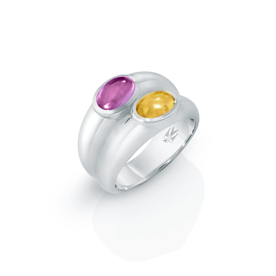 Charles Grace (Amethyst and Citrine) White Gold